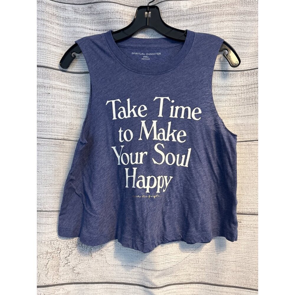 Spiritual Gangster  "Take Time To Make Your Soul Happy" Tank Top Size S